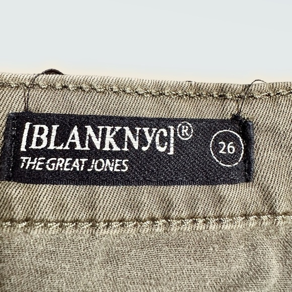BlankNYC ‘The Great Jones’ Olive Green High-Rise Skinny Jeans Size 26 - Picture 3 of 16